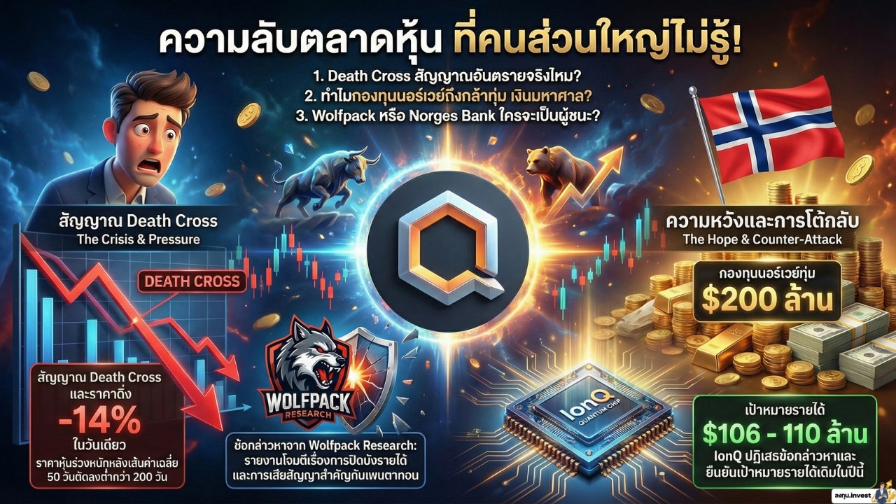 ดราม่า IONQ! สัญญาณอันตราย Death Cross! แต่ทำไมยักษ์ใหญ่กล้าเดิมพัน 7 พันล้าน? วิเคราะห์ IONQ ล่าสุด