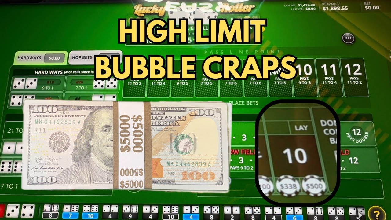 High Limit Bubble Craps on a Brand New Machine! Thousands of Dollars of fast paced non stop action!