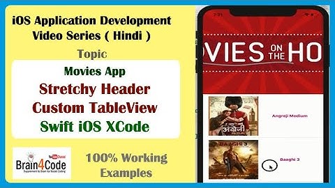 Create iOS Application to implement Stretchy Header in TableView in Swift 5 XCode | Hindi Easy