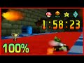 Mario Kart 64 - 100% (Skips) Speedrun 1:58:23 [WR]