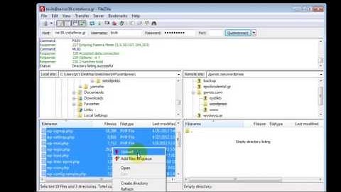 Lesson # 2 - Filezilla ( uploading Wordpress into a Subdomain)
