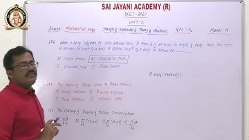 DCET 2020 | ME | QP SOLUTIONS | SOM | PART I | FROM SAI JAYANI ACADEMY (R)