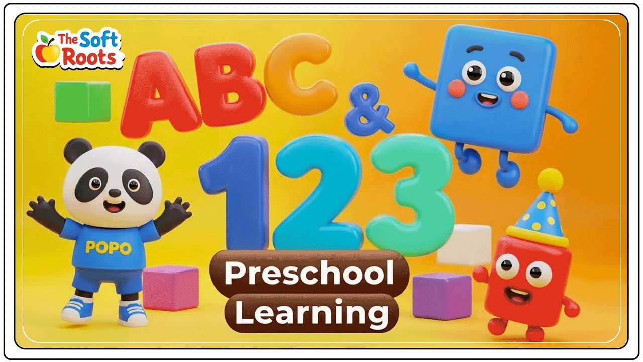 Preschool Learning activities for 3 year olds at home | Learn ABC Phonics Shapes Numbers Colors 🌈 thumbnail