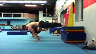 Elevated planche lean