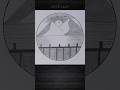 beautiful landscape scenery drawing in circle || #circledrawing #landscapedrawing #shorts