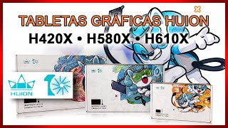 &quot;Unboxing&quot; y comparativa de las tabletas gráficas HUION Inspiroy H420X, H580X y H610X