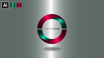 Glossy Semi Circles Logo Design In Adobe Illustrator Tutorials || With Inaa Graphics ||