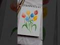 Simple and easy tulip painting🌷 | Quick tulip painting #art #watercolor #easydrawing #floralpainting