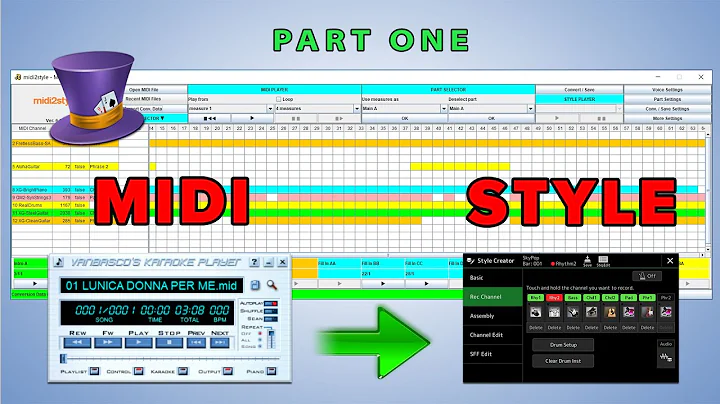 MIDI file to Yamaha Style - format conversion using program "midi2style" - Part One