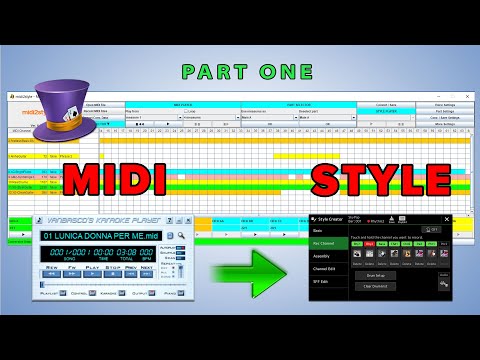 MIDI file to Yamaha Style - format conversion using program "midi2style" - Part One