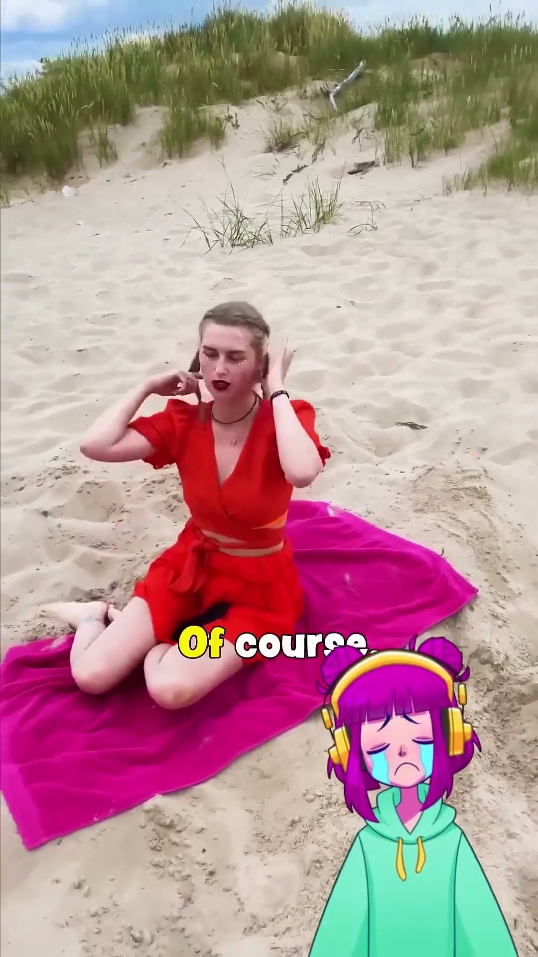 He Hid Under the Sand to Prank His Girl! ?️ #beach #voiceover #pranks
