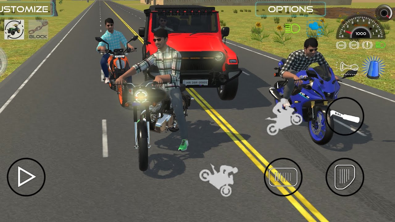 Thar car 🚗 Bullet ⚡️ KTM ⚠️R15✅ bike Tochan gaming video new | new update game | gameplay | kid game