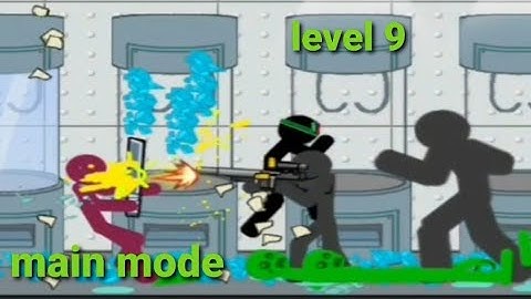 Anger of stick 5 : zombie main mode menu (level 9 walkthrough) three friends gameplay / android ios