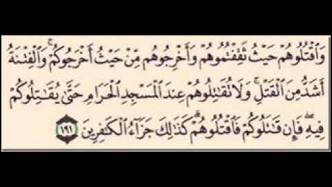 سورة البقره ايه 191 192 193