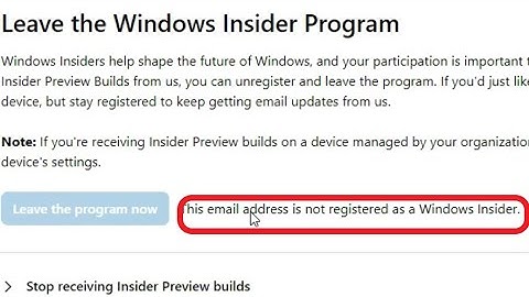 This Email Address is Not Registered as a Windows Insider (SOLVED)