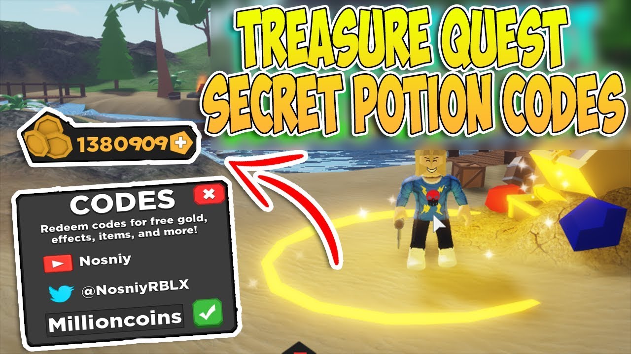 New 2 Secret Codes Treasure Quest Youtube - roblox treasure quest all level codes
