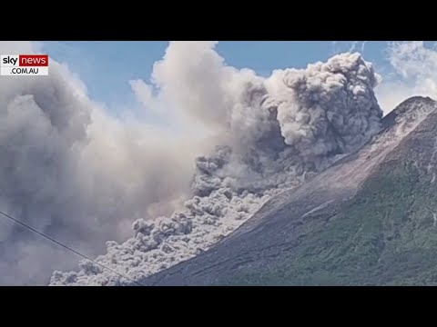 Indonesia's Merapi volcano erupts in Java