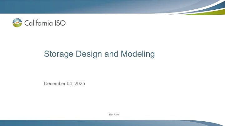 Dec 04, 2025 - Storage Design and Modeling
