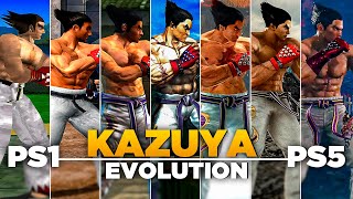 Evolution of Kazuya Mishima in Tekken Games (1994 - 2024 | PS1 - PS5)