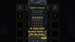 26 June 2015 binance words of the day today 5 letter theme binance alpha please subscribe