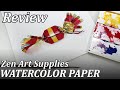 Trying out the ZEN ART SUPPLIES cotton watercolor paper // Watercolor Christmas card