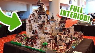 Huge LEGO Castle with Amazing Full Interior –  Dungeon Torture Chamber, Throne Room, Armory \& More!