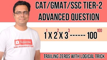 CAT/IIM INDORE/SSC MAINS/GMAT trailing zeros advanced question with logical trick