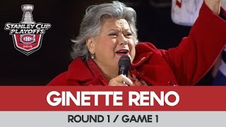 Ginette Reno National Anthem - Round 1 / Game 1 - Ottawa Senators vs Montreal Canadiens 15-04-2015