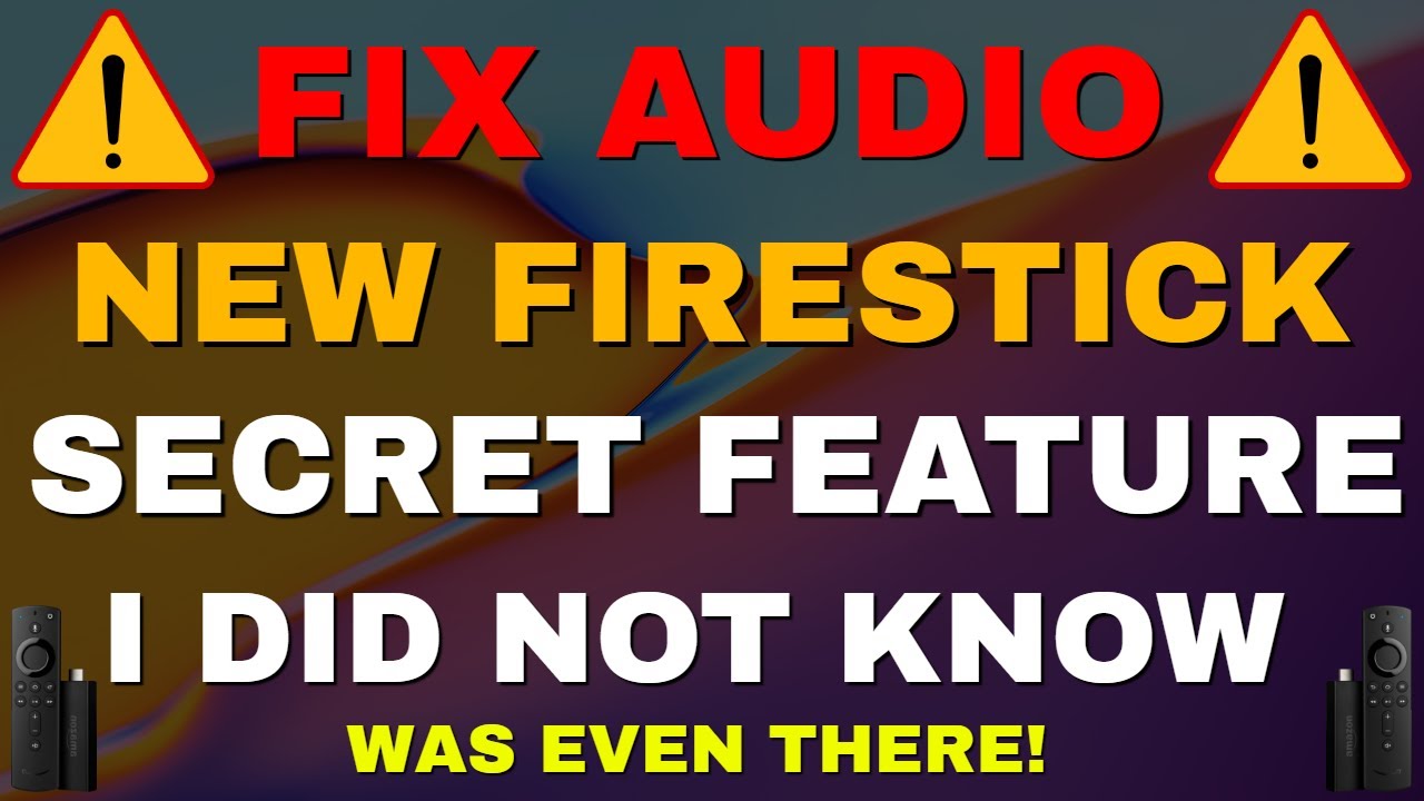 FIRESTICK AUDIO FIX – New Feature Hidden on your FIRE TV! 2023