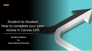 Student Peer Review As A Student in Canvas