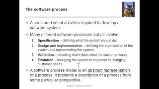 Software Engineering - Chapter 2 - Topics Covered and Process