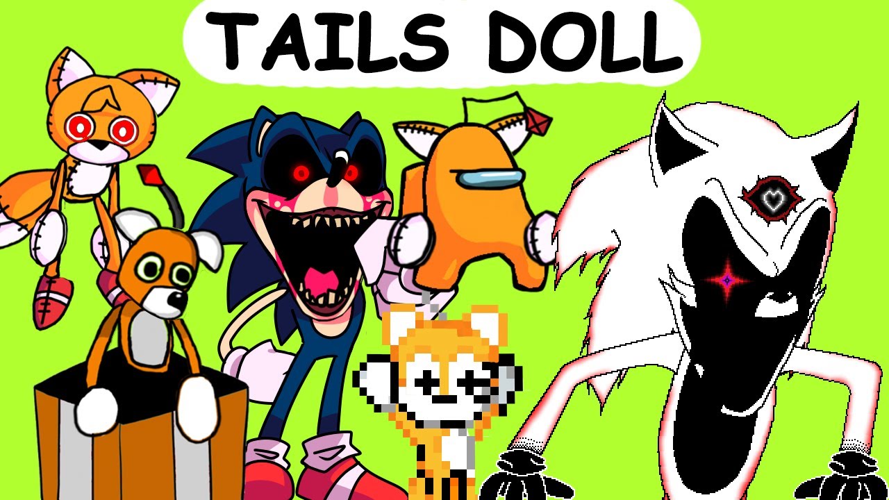 FNF Tails Doll over skid and pump [Friday Night Funkin'] [Mods]