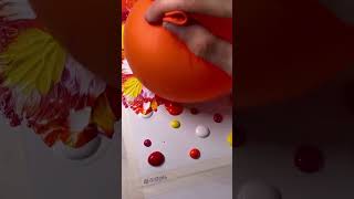 Abstract Art Using a Balloon! 🎈✨🤩 Watch What These Acrylic Drops Become! 🤔