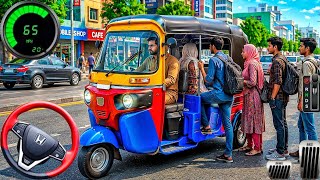Best City Tuk Tuk Rickshaw Driving 3D Games! Rickshaw Pick Drop Passenger Transport Android Gameplay screenshot 2