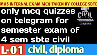 MOS MCQ FOR DIPLOMA, Internal exam taken by college, most important for polytechnic students 4 sem