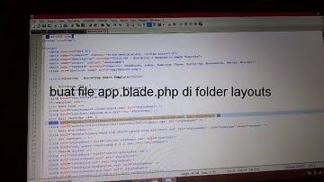 Tutorial cara memasukkan sebuah template ke dalam project laravel