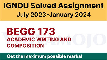 IGNOU BEGG 173 Solved Assignment 2023-24 PDF Download | Vidyamojo