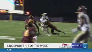 Beaumont United High School's Cedric McGill takes out the QB in the week 9 Hit of the Week