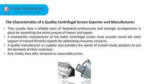 How to Identify a Good Centrifugal Screens