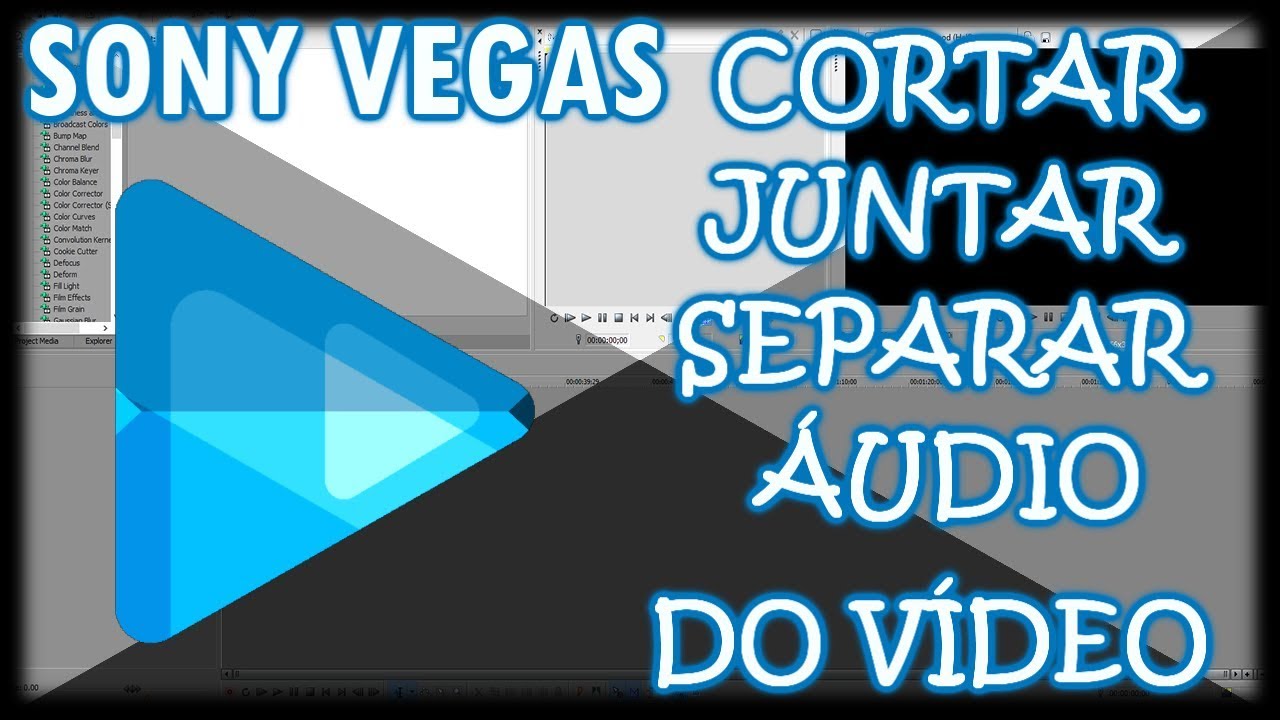 Como Cortar, Juntar e Separar Áudio de Vídeo no Sony Vegas [ Aprenda