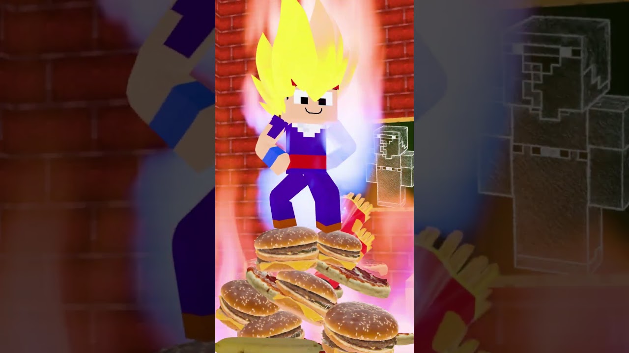 GOHAN Y SU PRIMER DIA DE ESCUELA #shorts #minecraft #robux #roblox #pocoyo