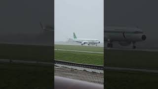 Transavia A321 Retro on a rainy Day #holiday #rain #retro #aviation #viral