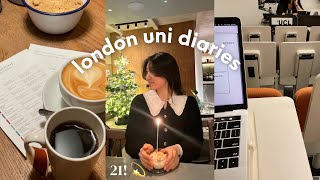 London uni diaries🎂 21st birthday, winter wonderland⛸️, lab days and studying