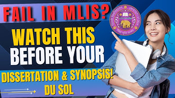 MLIS Students Alert! Don’t Miss This – How to Get Your Supervisor for Synopsis & Dissertation 🚨