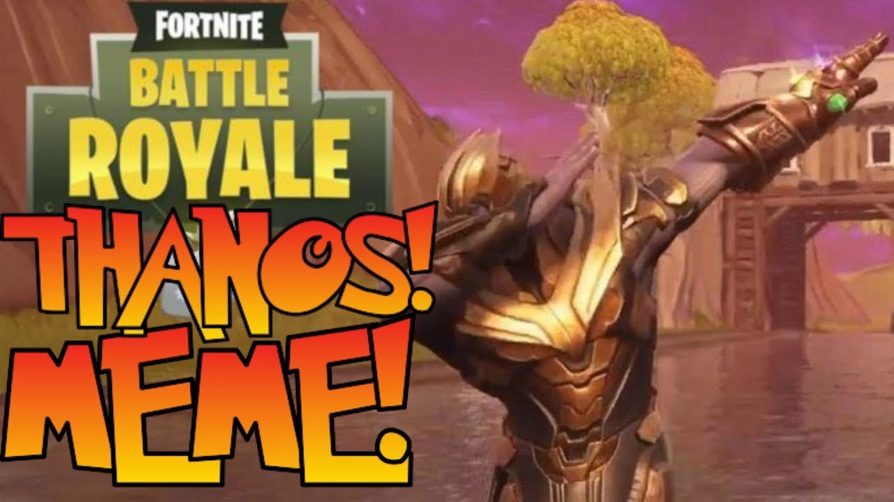 THANOS MEME FORTNITE BATTLE ROYALE THANOS GAMEPLAY SKILIN AND