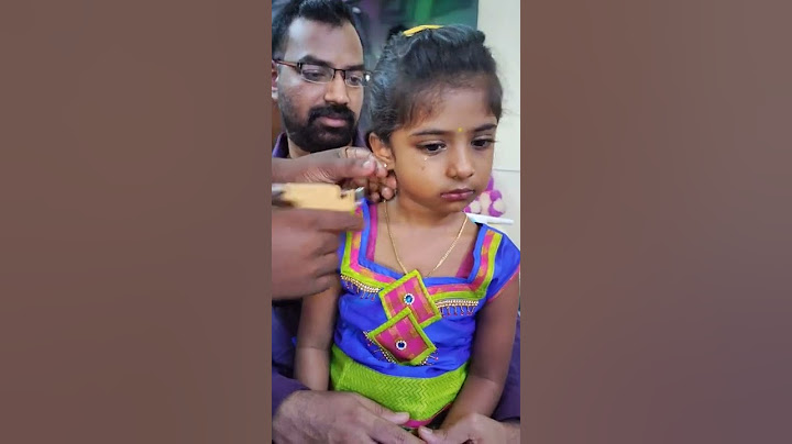 Ear piercing moment வீட்லயே காது குத்து