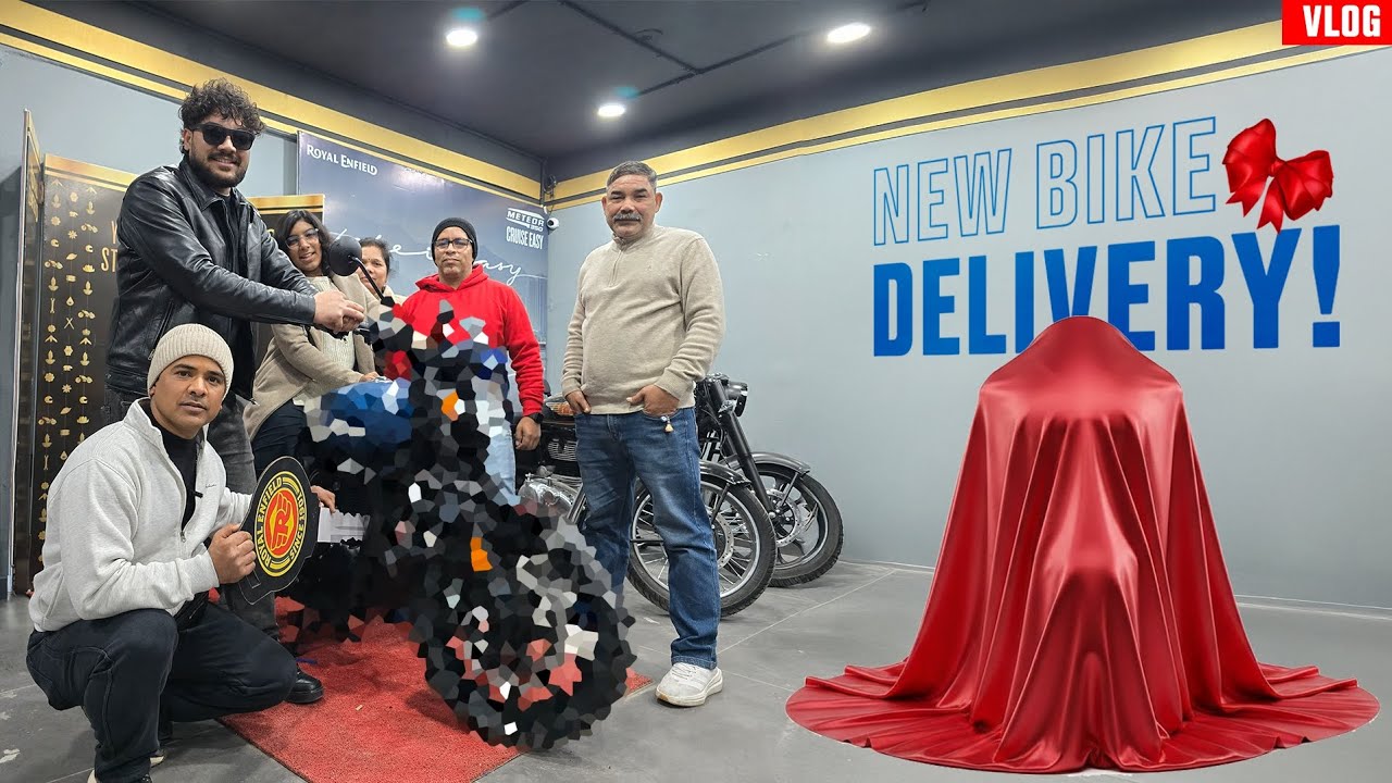 NEW BIKE DELIVERY 😍 | Royal Enfield Hunter 350 Rebel Blue #royalenfield #bulletlover #bike 