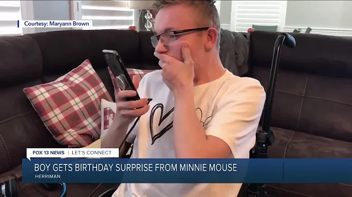 Herriman boy gets surprise from voice of Minnie Mo...