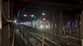 NYC Subway (E) (F) (M) (R) PM Rush Hour Trains @ 36th Street