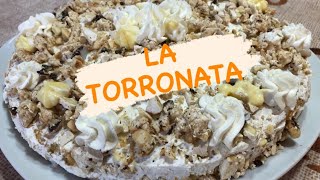 TORRONATA PIEMONTESE torta golosa con panna montata e torrone